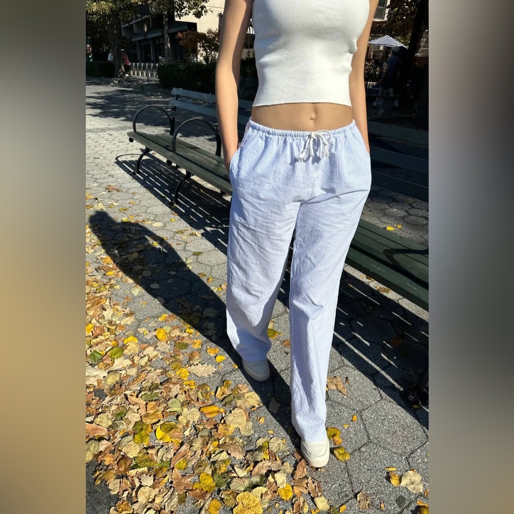 Brandy Melville Blue and White Striped Pants